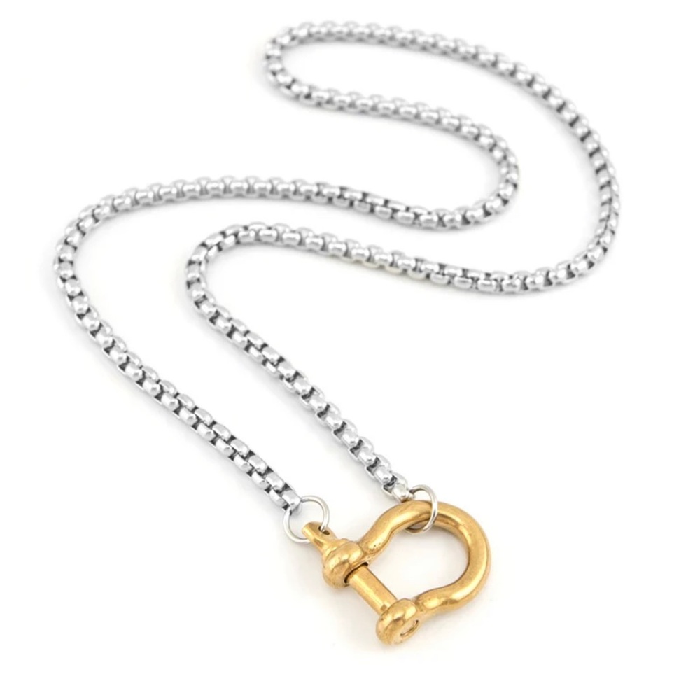 Horseshoe Pendant Stainless Steel Necklace